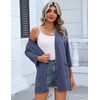 Zeagoo Women’s 3/4 Sleeve Lightweight Cardigan Casual Open Front Cardigans(Navy Blue)