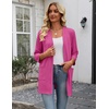 Zeagoo Women’s 3/4 Sleeve Lightweight Cardigan Casual Open Front Cardigans(Rose Red)