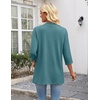 Zeagoo Women’s 3/4 Sleeve Lightweight Cardigan Casual Open Front Cardigans(Turquoise)