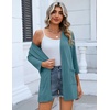 Zeagoo Women’s 3/4 Sleeve Lightweight Cardigan Casual Open Front Cardigans(Turquoise)
