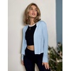 Zeagoo Women’s Lightweight Summer Cardigan Thin Cropped Long Sleeve Shrug(Blue)