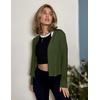 Zeagoo Women’s Lightweight Summer Cardigan Thin Cropped Long Sleeve Shrug(Dark Green)