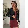 Zeagoo Women’s Lightweight Summer Cardigan Thin Cropped Long Sleeve Shrug(Dark Red)