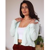 Zeagoo Women’s Lightweight Summer Cardigan Thin Cropped Long Sleeve Shrug(Light Green)