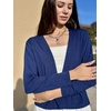 Zeagoo Women’s Lightweight Summer Cardigan Thin Cropped Long Sleeve Shrug(Navy)