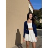 Zeagoo Women’s Lightweight Summer Cardigan Thin Cropped Long Sleeve Shrug(Navy)
