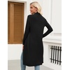 Zeagoo Women’s Long Cardigan Sweaters Lightweight Sweater Long Sleeve Open Front Casual Knit Duster Cardigans with Pocket(Black)