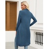 Zeagoo Women’s Long Cardigan Sweaters Lightweight Sweater Long Sleeve Open Front Casual Knit Duster Cardigans with Pocket(Blue)