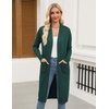 Zeagoo Women’s Long Cardigan Sweaters Lightweight Sweater Long Sleeve Open Front Casual Knit Duster Cardigans with Pocket(Green)