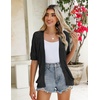Zeagoo Women’s Short Sleeve Sweaters 2026 Summer Crochet Cropped Cardigan(Black)