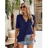 Zeagoo Women’s Short Sleeve Sweaters 2026 Summer Crochet Cropped Cardigan(Blue)