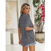 Zeagoo Women’s Short Sleeve Sweaters 2026 Summer Crochet Cropped Cardigan(Dark Grey)