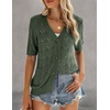 Zeagoo Women’s Short Sleeve Sweaters 2026 Summer Crochet Cropped Cardigan(Green)