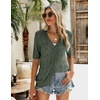Zeagoo Women’s Short Sleeve Sweaters 2026 Summer Crochet Cropped Cardigan(Green)