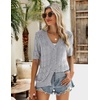 Zeagoo Women’s Short Sleeve Sweaters 2026 Summer Crochet Cropped Cardigan(Grey)