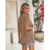 Zeagoo Women’s Short Sleeve Sweaters 2026 Summer Crochet Cropped Cardigan(Khaki)
