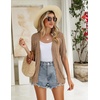 Zeagoo Women’s Short Sleeve Sweaters 2026 Summer Crochet Cropped Cardigan(Khaki)