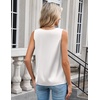 Zeagoo Women’s Silk Satin Camisole Tank Tops V Neck Blouses Work Shirts(A-white)