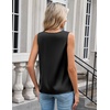 Zeagoo Women’s Silk Satin Camisole Tank Tops V Neck Blouses Work Shirts(Black)