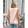 Zeagoo Women’s Silk Satin Camisole Tank Tops V Neck Blouses Work Shirts(Champagne)
