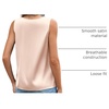 Zeagoo Women’s Silk Satin Camisole Tank Tops V Neck Blouses Work Shirts(Champagne)