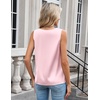 Zeagoo Women’s Silk Satin Camisole Tank Tops V Neck Blouses Work Shirts(Light Pink)