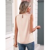 Zeagoo Womens Silk Satin Tank Tops Crew Neck Pleated Camisole Sleeveless Business Work Blouse Dressy Casual Summer Shirt(Khaki)