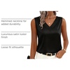 Zeagoo Women’s Silk Satin Tank Tops V Neck Camisoles Sleeveless Blouses(Black)