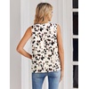 Zeagoo Women’s Silk Satin Tank Tops V Neck Camisoles Sleeveless Blouses(P-an443)