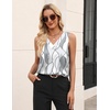 Zeagoo Women’s Silk Satin Tank Tops V Neck Camisoles Sleeveless Blouses(P-jh611)