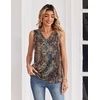 Zeagoo Women’s Silk Satin Tank Tops V Neck Camisoles Sleeveless Blouses(P-mz721)