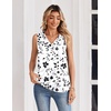 Zeagoo Women’s Silk Satin Tank Tops V Neck Camisoles Sleeveless Blouses(P-sf291)