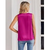 Zeagoo Women’s Silk Satin Tank Tops V Neck Camisoles Sleeveless Blouses(Rose)