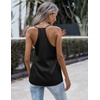 Zeagoo Womens Silk Satin Tank Tops V Neck Sleeveless Blouse Camisole Top(Black)