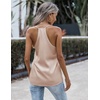 Zeagoo Womens Silk Satin Tank Tops V Neck Sleeveless Blouse Camisole Top(Champagne)