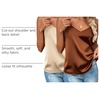 Zeagoo Women’s Silk Satin Tank Tops V Neck Sleeveless Camisole Basic Blouse(2 Pack: Caramel+light Khaki)