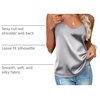 Zeagoo Women’s Silk Satin Tank Tops V Neck Sleeveless Camisole Basic Blouse(Light Gray)