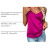 Zeagoo Women’s Silk Satin Tank Tops V Neck Sleeveless Camisole Basic Blouse(Rose)