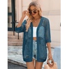 Zeagoo Women’s Summer Crochet Cardigan Boho Kimono Oversized Sweater Tops(02 Lake Blue)