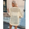 Zeagoo Women’s Summer Crochet Cardigan Boho Kimono Oversized Sweater Tops(Apricot)