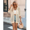 Zeagoo Women’s Summer Crochet Cardigan Boho Kimono Oversized Sweater Tops(Apricot)