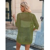 Zeagoo Women’s Summer Crochet Cardigan Boho Kimono Oversized Sweater Tops(Army Green)