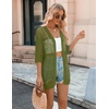 Zeagoo Women’s Summer Crochet Cardigan Boho Kimono Oversized Sweater Tops(Army Green)