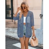 Zeagoo Women’s Summer Crochet Cardigan Boho Kimono Oversized Sweater Tops(Blue)