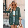 Zeagoo Women’s Summer Crochet Cardigan Boho Kimono Oversized Sweater Tops(Green)