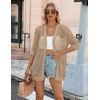 Zeagoo Women’s Summer Crochet Cardigan Boho Kimono Oversized Sweater Tops(Khaki)