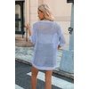 Zeagoo Women’s Summer Crochet Cardigan Boho Kimono Oversized Sweater Tops(Light Blue)
