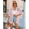 Zeagoo Women’s Summer Crochet Cardigan Boho Kimono Oversized Sweater Tops(Light Pink)