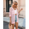 Zeagoo Women’s Summer Crochet Cardigan Boho Kimono Oversized Sweater Tops(Light Pink)