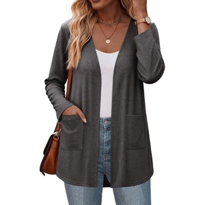 Zeagoo Cardigan Sweaters for Women 2026 Loose Fit Lightweight Fall Outfits(Grey)